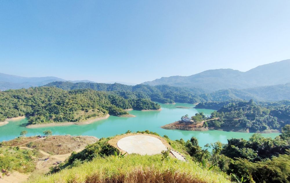 A view of the Doyang Hydro Project in Wokha district.